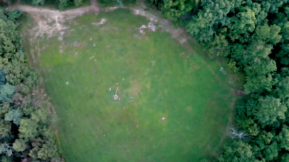 Drone footage flying over and around Yonah Mt. in Georgia. alt