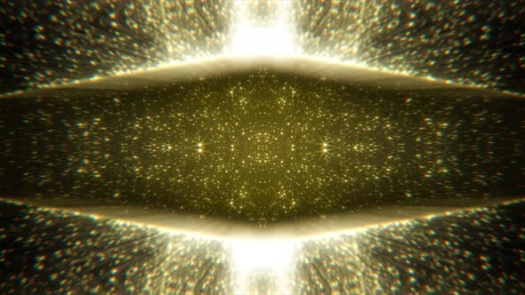 Golden Glitter Particles Background 4K