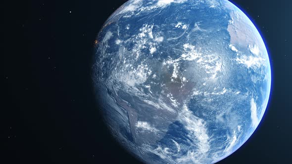 The Planet Earth Right Side View For Background Motion Graphic Or Text