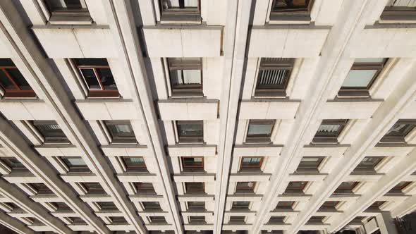 Many Windows of a Building Built in the Style of the Former USSR alt