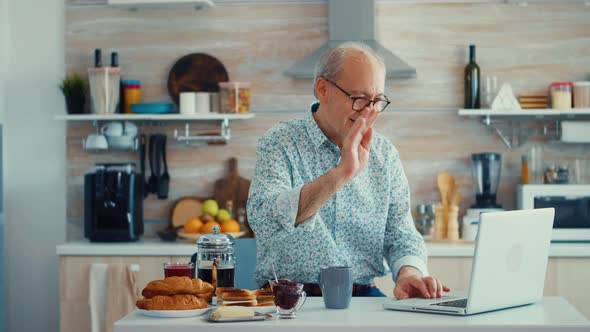 Online Video Call for Senior Man alt