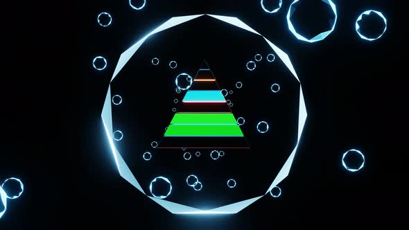 Floating in a Crystal Sphere Sparkling with Neon Disco Pyramid alt