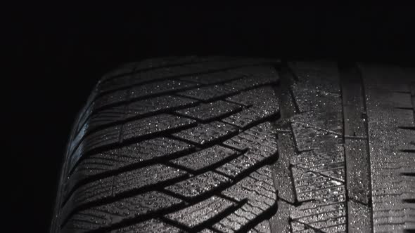 Rotation Of A Wet Car Wheel