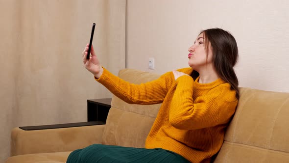 Professional Blogger with Long Loose Hair Poses Dancing alt