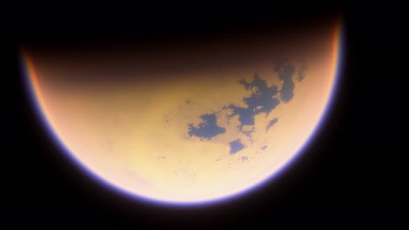 Titan Moon of the Large Gas Planet Saturn alt