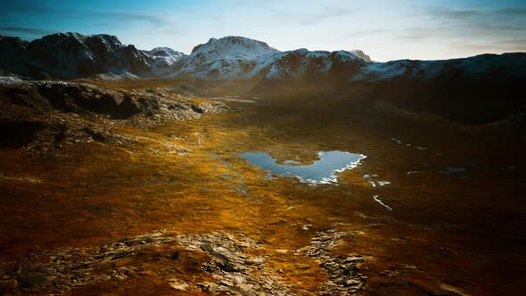 Small Lakes in Canada Near Mountains alt