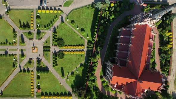 Old Retro Church of the Holy Trinity in Gerviaty, Grodno Region, Belarus alt