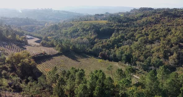 Aerial View of Beautiful Portugal Valley alt