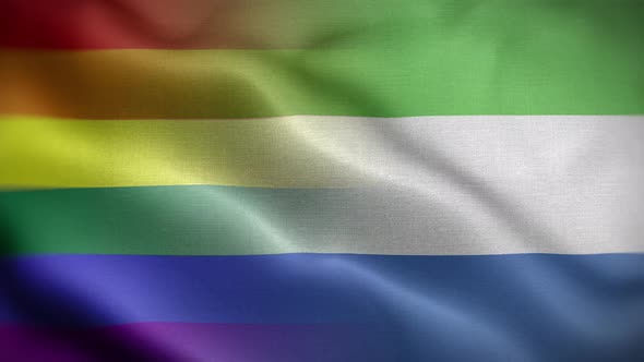 LGBT Sierra Leone Flag Loop Background 4K