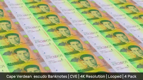 Cape Verde Banknotes Money / Cape Verdean escudo $ / Currency Esc / CVE / 4 Pack - 4K alt