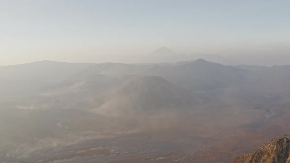 Drone Over Mountain Landscape Of Tengger Calder alt