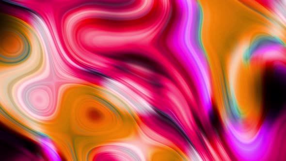 Abstract colorful wavy liquid background. Red, yellow and pink color sea pattern liquid background.