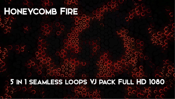 Honeycomb Fire VJ Loops