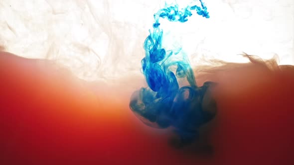 Abstract Of Blue Liquid Into Orange alt