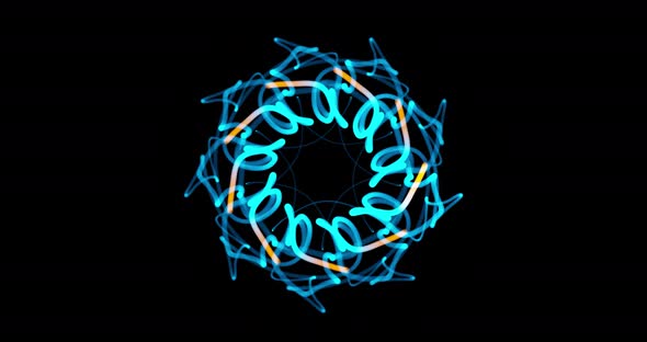 Abstract graphic structure of many glowing lines and particles. alt