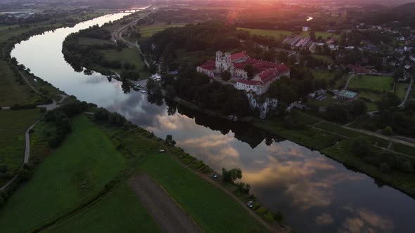 Benedictine Abbey and Monastery on the Hill in Tyniec near Cracow, Poland.  alt