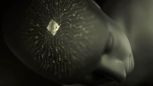 Artificial Intelligence Brain Microprocessor alt