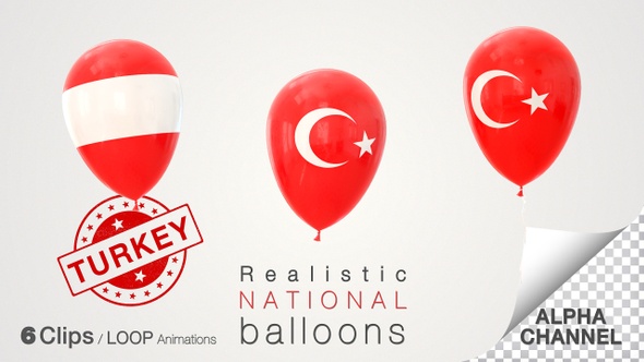Turkey Flag Balloons alt