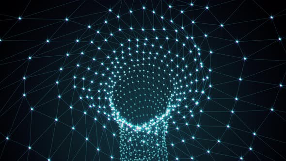 Flying Through Endless Data Matrix Tunnel Meditative 3d Animation Loop alt