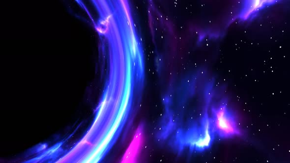 Beautiful black hole animation. Сollapsar. Outer space. alt