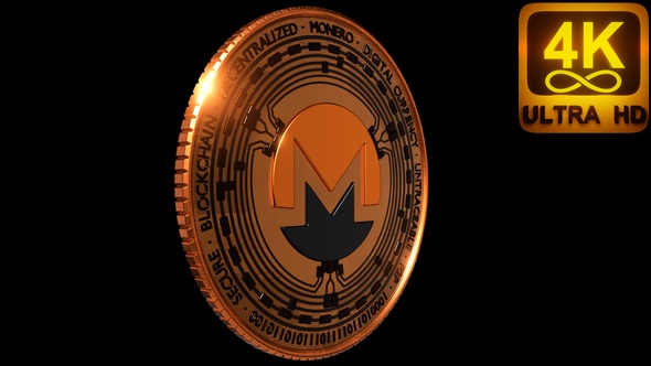 3D Digital Art Monero Coin Cryptocurrency Peer To Peer Transactions Open Source Technology 4K alt