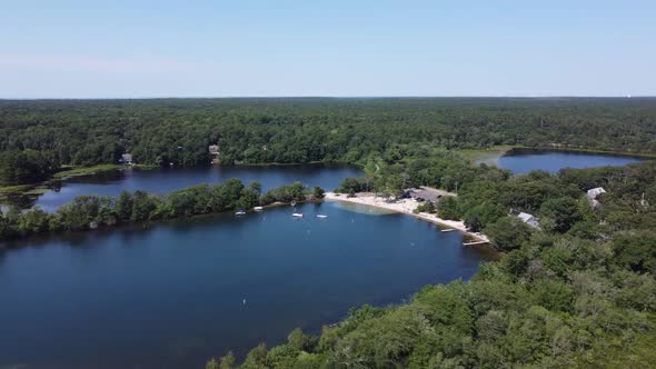 Flying over a pond in Massachusetts alt