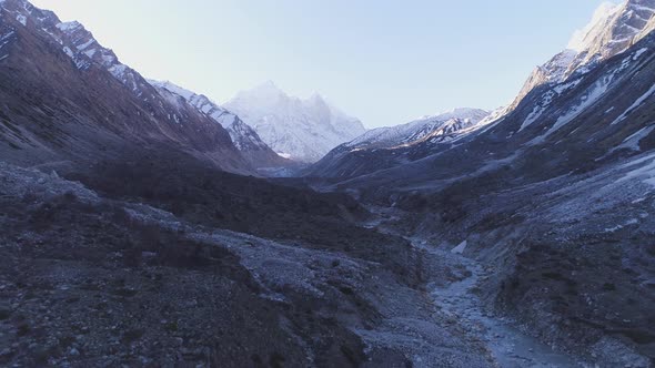 Origin of River Ganges Gaumukh Gangotri Glacier India