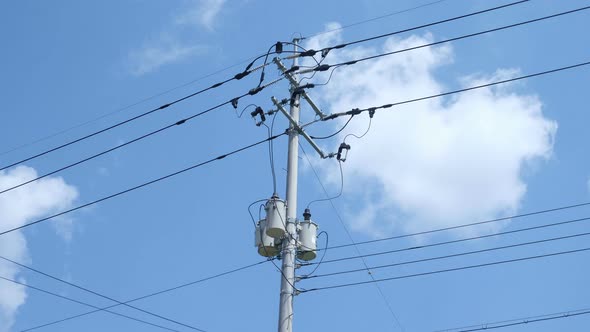 Power Line Post, Stock Footage | VideoHive