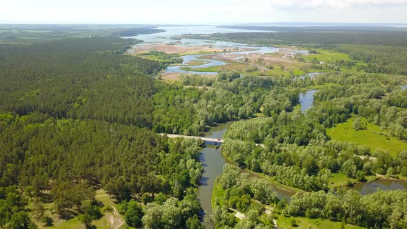 Car On The Road Near River Bay