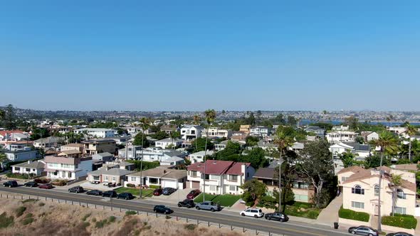Aerial View of Mission Bay and Beaches in San Diego, California. USA alt
