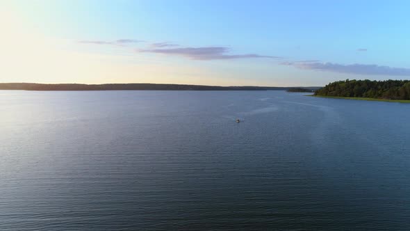 Aerial View of Sea and Landscape