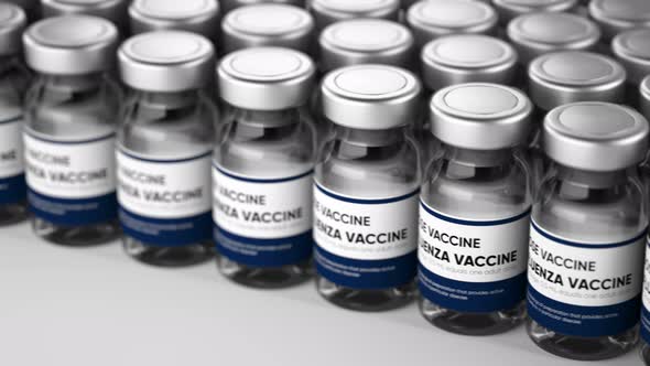Vaccine Injection Bottle. Medicine Hospital Equipment &amp; Drug Vial.