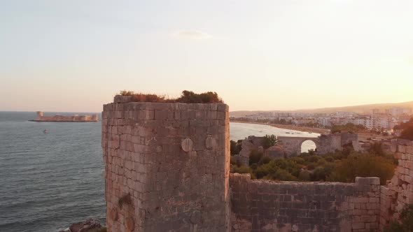 Ancient Girl Fortress In Kizkalesi, Turkey alt