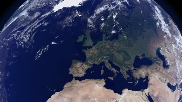 Earth View - Europe - Alpha Channel FullHD