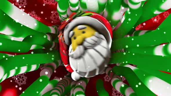 Santa head piece Christmas background