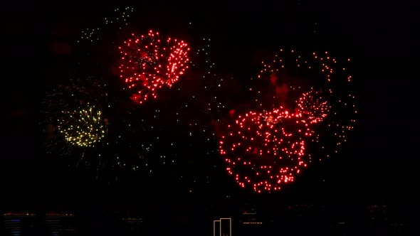 Festive Fireworks in the City