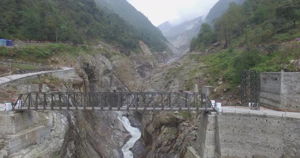 Bridge Construction Work in Lower Himalayan Hills