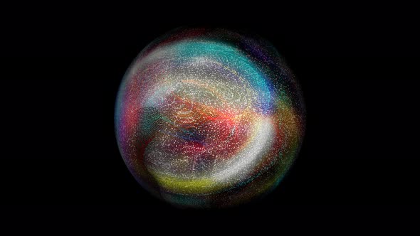 Abstract colorful glow Particle sphere
