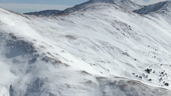 Aerial views of mountain peaks from Loveland Pass, Colorado alt