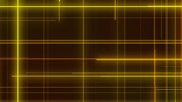 Abstract Yellow Glowing Grid Lines
