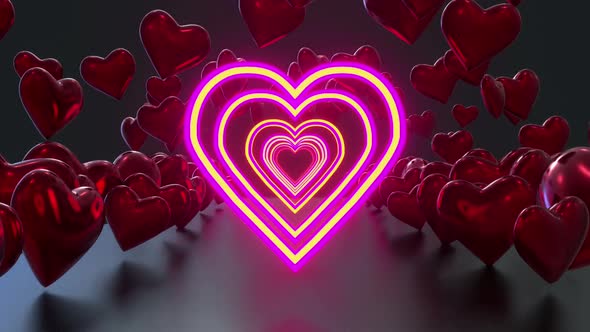 Valentine Heart Neon 04 Hd 