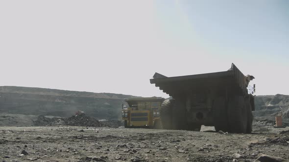 Truck Traffic in Huge Coal Mine