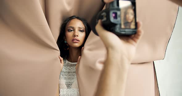 Female Model Posing for Portrait