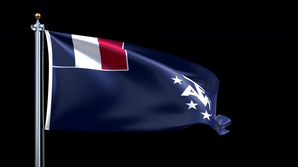 French Southern And Antarctic Lands Waving Flag alt