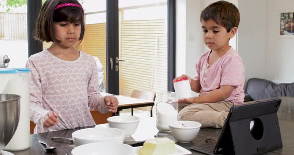 Children baking