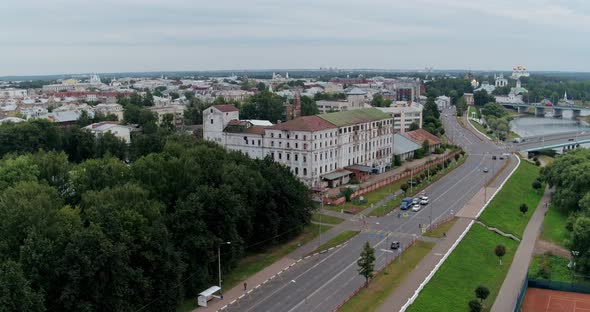 Aerial View of District Buildings in Yaroslavl
