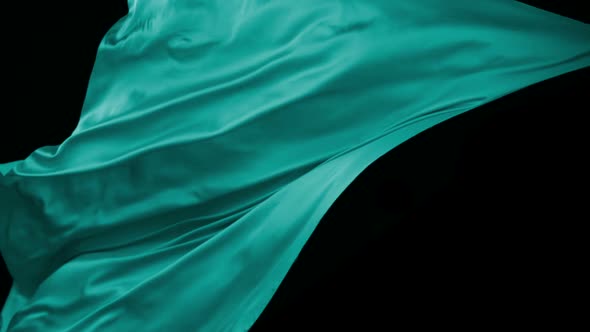 Flowing green cloth, Slow Motion alt