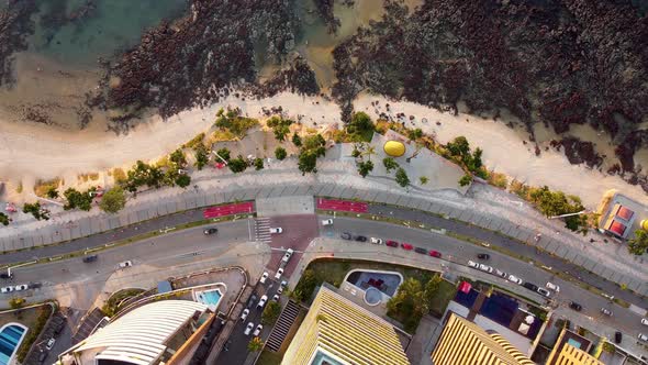 Travel destination. Sunset at downtown Fortaleza Ceara Brazil. alt