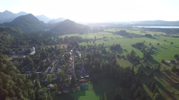 Aerial view of Schwangau