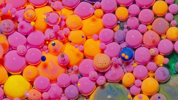 Colorful Orange Pink Bubbles Surface Wallpaper Themes Background Multicolor Space Universe Concept alt